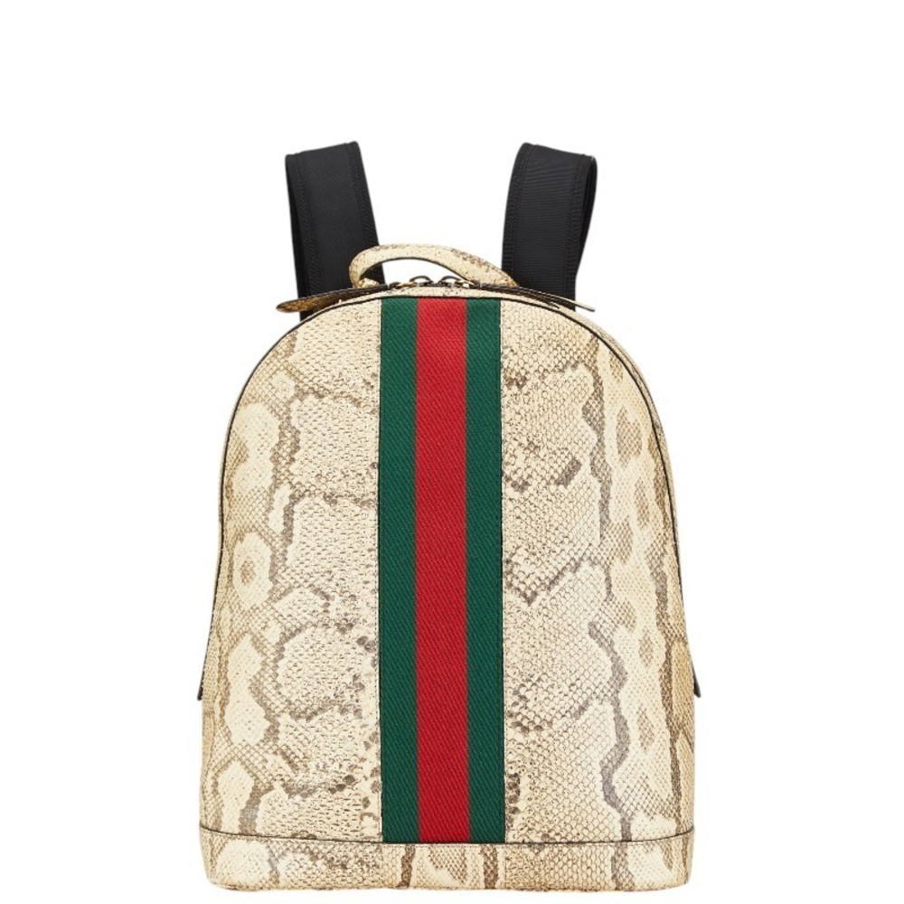 Gucci Python Embossed Leather Backpack Black - image 1
